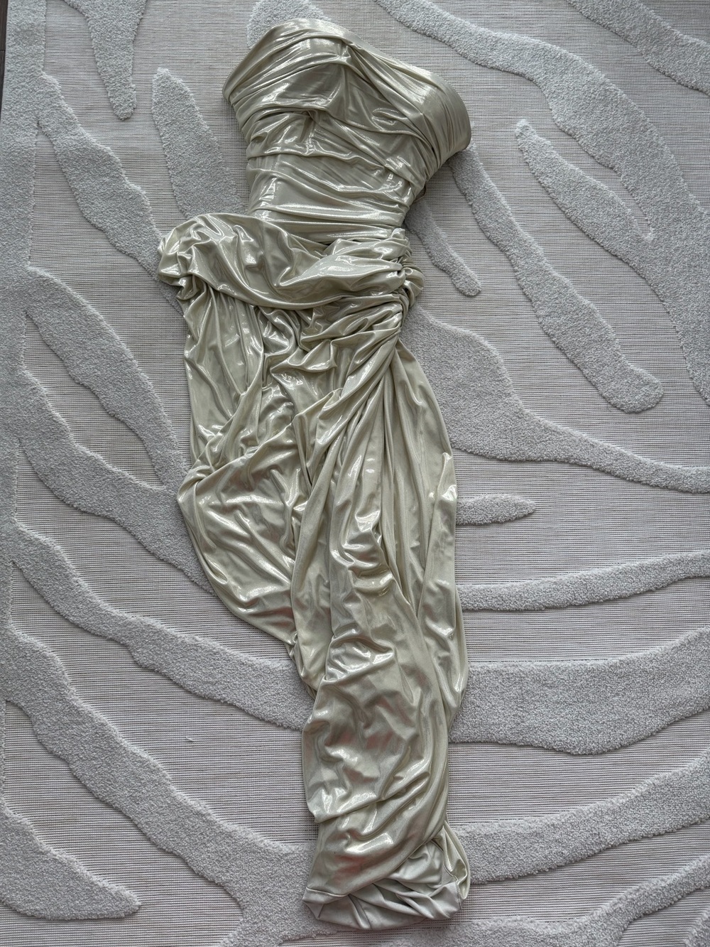 Albina Dyla Metallic Nude Corset Dress - Picture 5 of 9